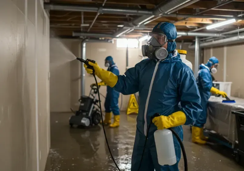 Basement Sanitization and Antimicrobial Treatment process in Atlanta, MI