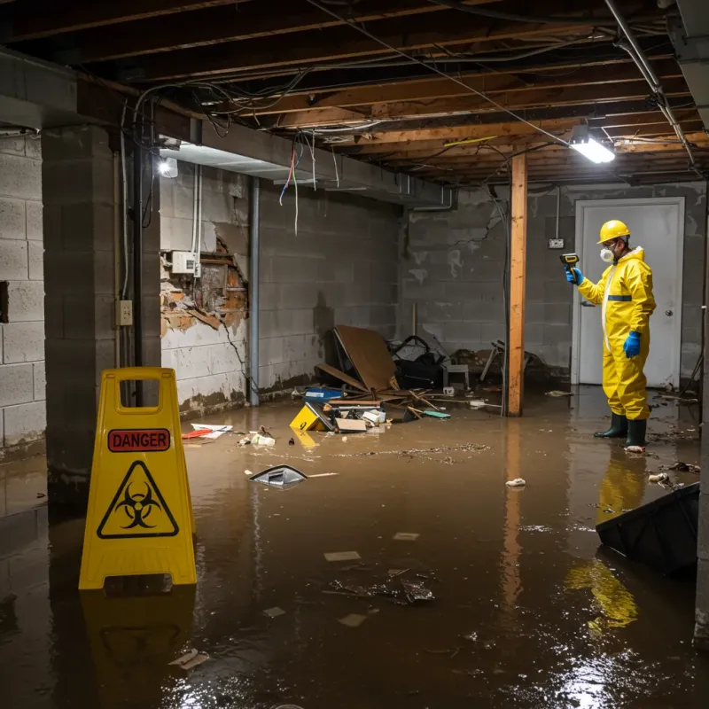 Flooded Basement Electrical Hazard in Atlanta, MI Property